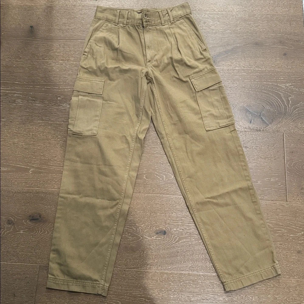 Banana Republic Tan Cargo Utility Pants Size 25 High Rise Straight Leg NWT - Picture 4 of 6